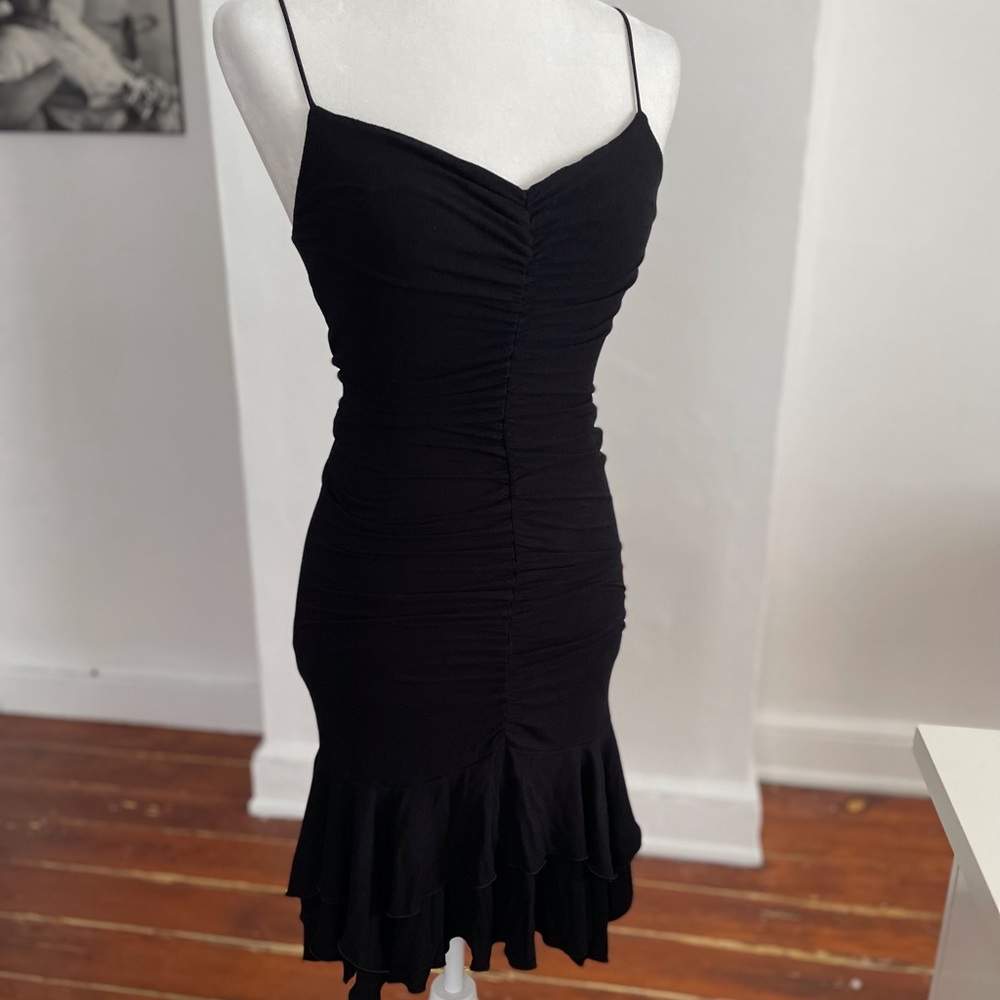 Vintage 90s Betsey Johnson BodyCon Ruched Dress - Picture 3 of 9